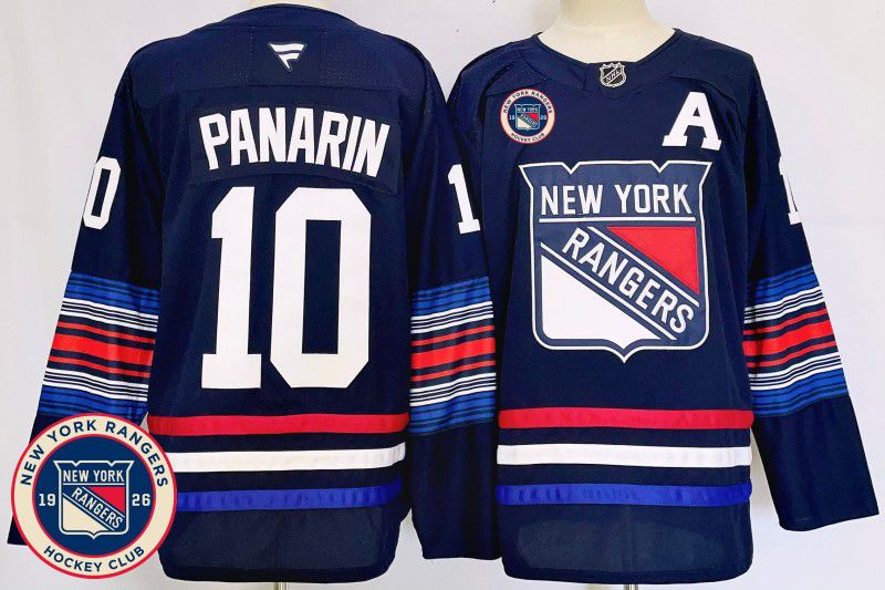 Men New York Rangers #10 Panarin Blue Fanatics 2025 NHL Jersey style 3